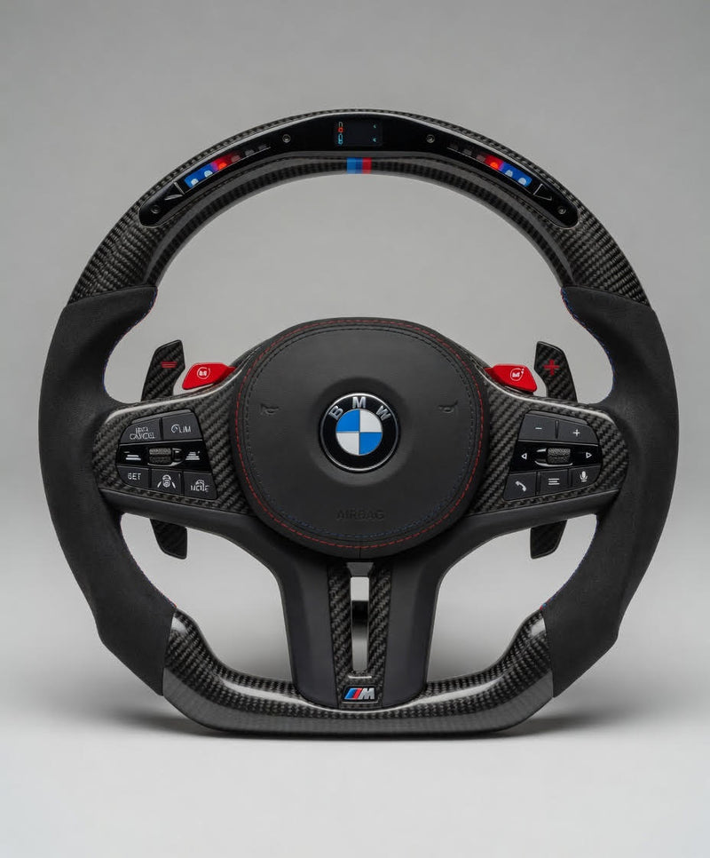 Volante BMW M Performance G-Series LED Carbono Botones Rojos
