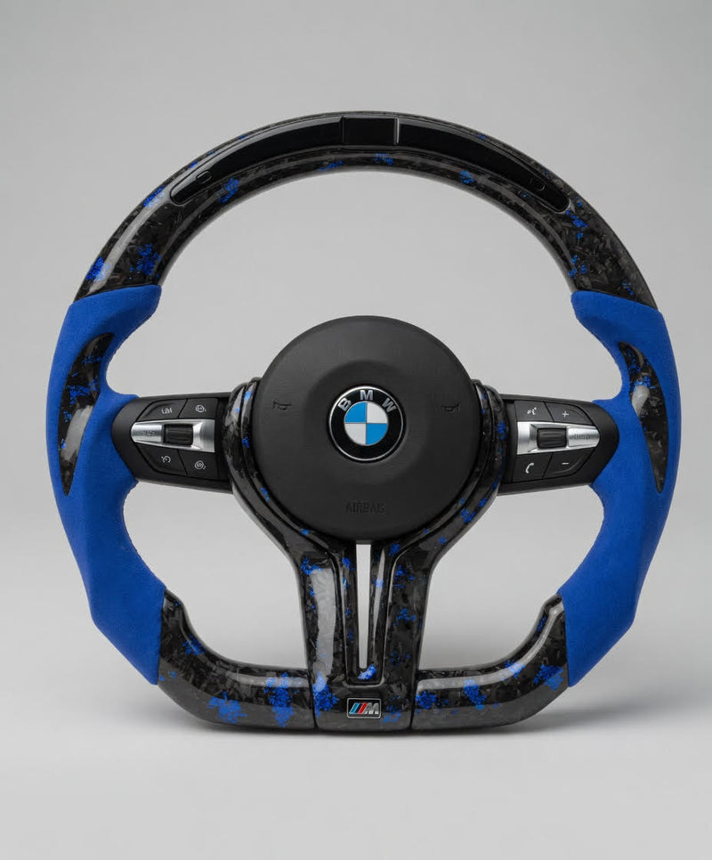 Volante BMW M Sport G-Series Carbono Forjado Azul Alcantara