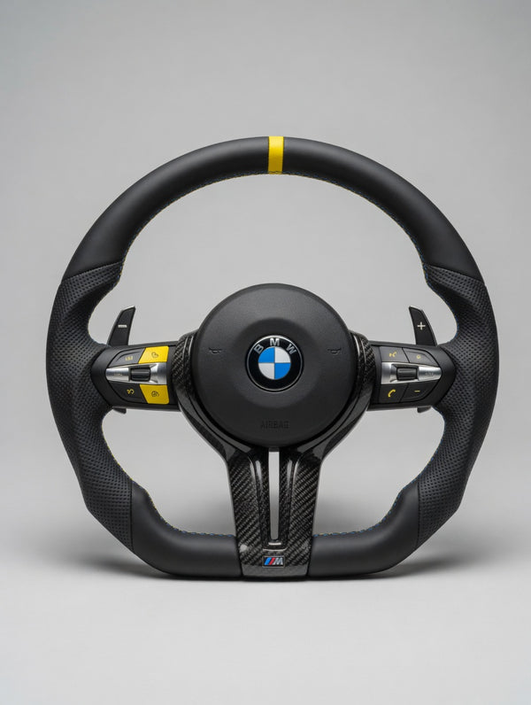 Volante M Sport F-Series Bicolor — Franja Amarilla Speed Yellow