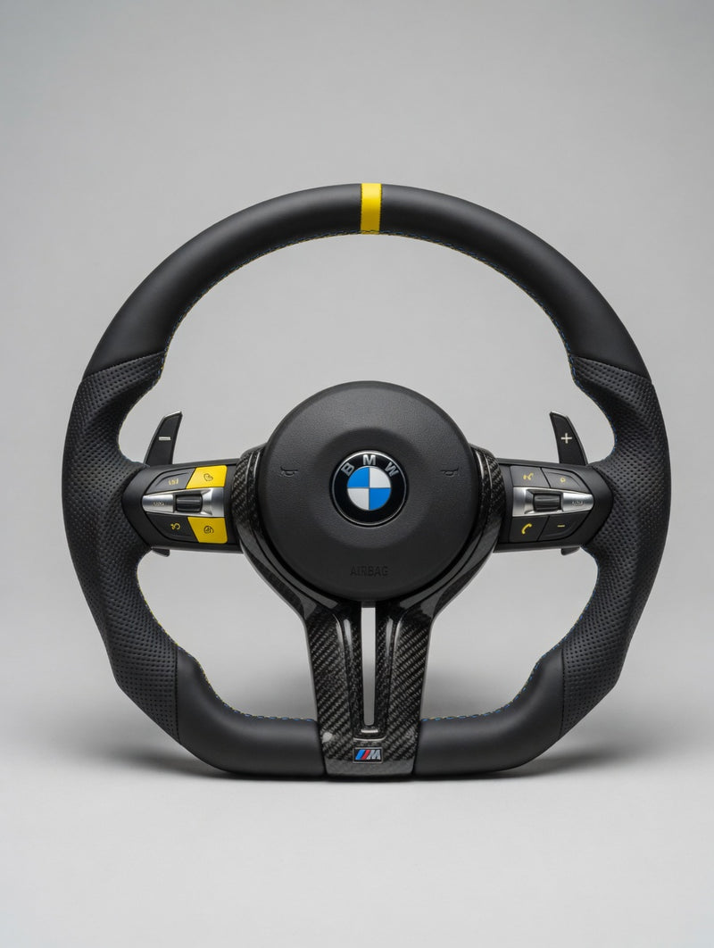 Volante M Sport F-Series Bicolor — Franja Amarilla Speed Yellow