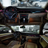 Iluminacion ambiente BMW E90 vista panoramica interior