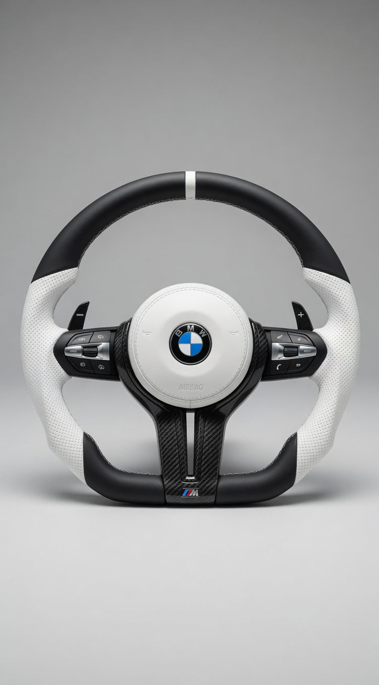 Volante M Sport F-Series — Cuero Blanco Premium